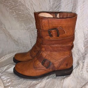 Frye Veronica Moto Tanker Boots